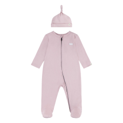 Levis Footed Toddler Girls Coverall and Hat 2-Piece Set