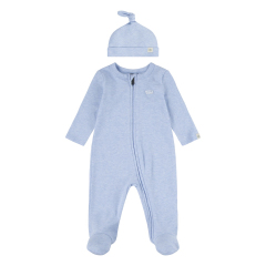 Levi's Footed Coverall and Hat Infants Blue 2-Piece Set