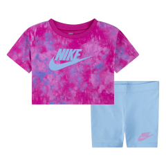 Nike Printed Boxy Tee and Bike Shorts Set
