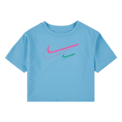 Nike Swoosh Logo Toddlers Blue Boxy T-Shirt