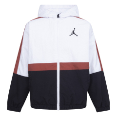 Jordan Colorblocked Teen Boys White Wind Jacket